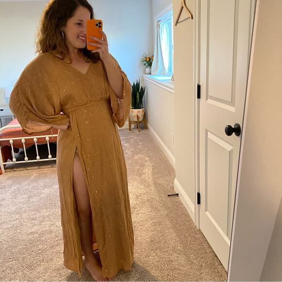 NWT Sundress Bronze Sequin Sexy Maxi Dress XS/S - Picture 5 of 14